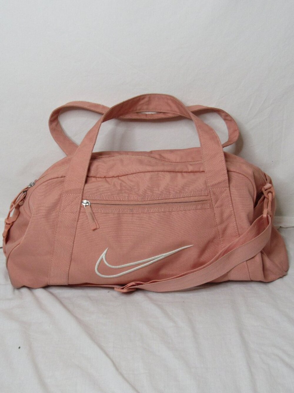 Nike Pink Club Duffel Bag Embroidered Swoosh